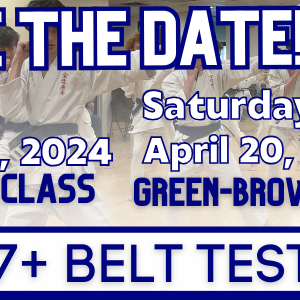 April Age 7 Belt Test Day 2