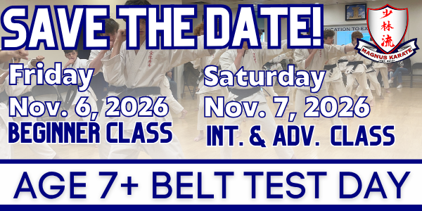 November 2026 Age 7+ Belt Test Day 1 November 2026 Age 7+ Belt Test Day